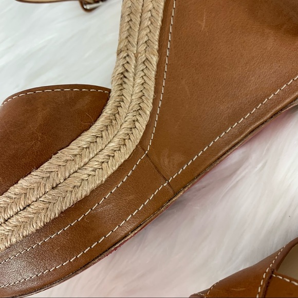 Christian Louboutin Almeria Brown Espadrille Sandals Sz 39 - Picture 9 of 15